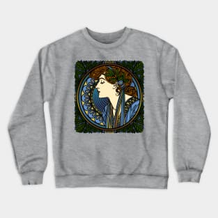 Art Nouveau Woman Crewneck Sweatshirt